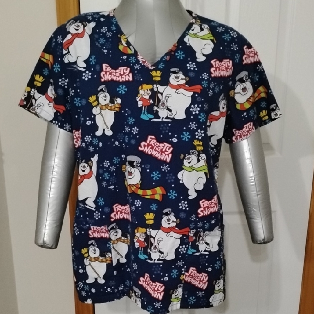 Frosty the Snowman Scrub Top